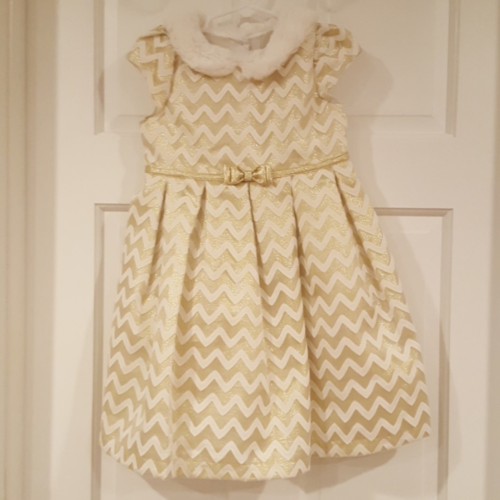 Jobs Michelle gold & white party dress Sz 4T
